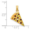 Lex & Lu 14k Yellow Gold Enameled Pizza Slice Pendant - 4 - Lex & Lu