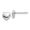 Lex & Lu 14k White Gold Heart Earrings LAL120571 - Lex & Lu