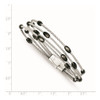 Lex & Lu Sterling Silver Ruthenium-plated Bead Slide Clasp Bracelet 7.5'' - 2 - Lex & Lu