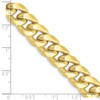 Lex & Lu 10k Yellow Gold Semi-Solid Miami Cuban Chain Bracelet or Necklace LAL123223- 5 - Lex & Lu