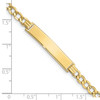 Lex & Lu 10k Yellow Gold Semi-solid Curb Link ID Bracelet LAL123240- 3 - Lex & Lu