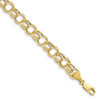 Lex & Lu 10k Yellow Gold Hollow Double Link Charm Bracelet LAL123254 - Lex & Lu