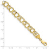 Lex & Lu 10k Yellow Gold Hollow Double Link Charm Bracelet LAL123254- 3 - Lex & Lu