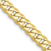 Lex & Lu 10k Yellow Gold 5.75mm Flat Beveled Curb Chain Bracelet or Necklace - Lex & Lu