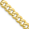 Lex & Lu 10k Yellow Gold 8mm Flat Beveled Curb Chain Bracelet or Necklace - Lex & Lu