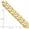 Lex & Lu 10k Yellow Gold 8.75mm Flat Beveled Curb Chain Bracelet or Necklace- 5 - Lex & Lu