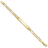 Lex & Lu 10k Yellow Gold Figaro Link ID Bracelet LAL123276- 2 - Lex & Lu