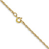 Lex & Lu 10k Yellow Gold 1.15mm Carded Cable Rope Chain Necklace- 4 - Lex & Lu