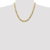 Lex & Lu 10k Yellow Gold 7.5mm Light Figaro Chain Bracelet or Necklace- 2 - Lex & Lu