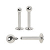 Lex & Lu Steel Internally Threaded Labret Tragus Lip Monroe 16&14 Gauge-Lex & Lu