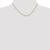 Lex & Lu 10k Yellow Gold 2mm Solid Cable Chain Anklet, Bracelet or Necklace- 2 - Lex & Lu