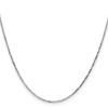 Lex & Lu 10k White Gold 1.40mm D/C Cable Chain Necklace- 3 - Lex & Lu