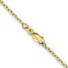 Lex & Lu 10k Yellow Gold 1.8mm D/C Cable Chain Necklace- 4 - Lex & Lu