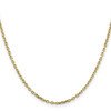 Lex & Lu 10k Yellow Gold 2.2mm D/C Cable Chain Necklace- 3 - Lex & Lu