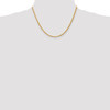 Lex & Lu 10k Yellow Gold 3.35mm D/C Quadruple Rope Chain Bracelet or Necklace- 2 - Lex & Lu