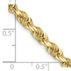 Lex & Lu 10k Yellow Gold 4.5mm D/C Quadruple Rope Chain Bracelet or Necklace- 5 - Lex & Lu