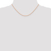 Lex & Lu 14k Rose Gold 1.15mm Carded Cable Rope Chain Necklace- 2 - Lex & Lu