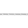 Lex & Lu 14k White Gold 3.5mm Semi-Solid Figaro Chain Bracelet or Necklace- 3 - Lex & Lu