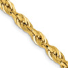 Lex & Lu 14k Yellow Gold 4.25mm Hollow Rope Chain Bracelet or Necklace - Lex & Lu