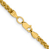 Lex & Lu 14k Yellow Gold 3.45mm Semi-solid Wheat Chain Necklace- 4 - Lex & Lu
