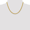 Lex & Lu 14k Yellow Gold 4.15mm Semi-solid Wheat Chain Necklace- 2 - Lex & Lu
