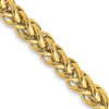 Lex & Lu 14k Yellow Gold 4.30mm Semi-solid 3-Wire Wheat Chain Necklace - Lex & Lu