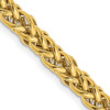 Lex & Lu 14k Yellow Gold 4.65mm Semi-solid 3-Wire Wheat Chain Necklace - Lex & Lu