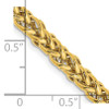Lex & Lu 14k Yellow Gold 4.65mm Semi-solid 3-Wire Wheat Chain Necklace- 5 - Lex & Lu