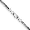 Lex & Lu 14k White Gold 2.35mm Semi-solid 3-Wire Wheat Chain Necklace- 4 - Lex & Lu