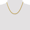 Lex & Lu 14k Yellow Gold 3.10mm Semi-solid D/C Wheat Chain Necklace- 2 - Lex & Lu