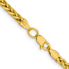 Lex & Lu 14k Yellow Gold 3.10mm Semi-solid D/C Wheat Chain Necklace- 4 - Lex & Lu