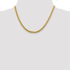 Lex & Lu 14k Yellow Gold 3.70mm Semi-solid D/C Wheat Chain Necklace- 2 - Lex & Lu