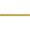 Lex & Lu 14k Yellow Gold 3.70mm Semi-solid D/C Wheat Chain Necklace- 3 - Lex & Lu