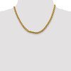 Lex & Lu 14k Yellow Gold 5.00mm Semi-solid D/C Wheat Chain Necklace- 2 - Lex & Lu