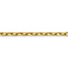 Lex & Lu 14k Yellow Gold Semi-solid D/C 4.9mm Open Link Cable Chain Necklace- 3 - Lex & Lu