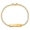 Lex & Lu 14k Yellow Gold Flat Curb Link ID Bracelet LAL123412- 4 - Lex & Lu