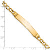 Lex & Lu 14k Yellow Gold Polished ID w/Semi-Solid Cuban Bracelet LAL123439- 3 - Lex & Lu