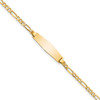 Lex & Lu 14k Yellow Gold Soft D/S ID Figaro Bracelet - Lex & Lu