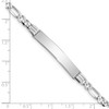 Lex & Lu 14k White Gold Figaro Link ID Bracelet LAL123493- 3 - Lex & Lu