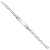 Lex & Lu 14k White Gold Figaro Link ID Bracelet LAL123495- 2 - Lex & Lu