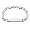 Lex & Lu 14k White Gold Figaro Link ID Bracelet LAL123495- 4 - Lex & Lu