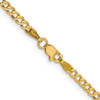 Lex & Lu 14k Yellow Gold 3.1mm Solid Light Flat Cuban Chain Bracelet or Necklace- 5 - Lex & Lu