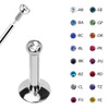 Lex & Lu Steel Internally Threaded Labret Tragus Lip Monroe w/CZ Gem-14G-2-Lex & Lu