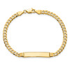 Lex & Lu 14k Yellow Gold Curb Link ID Bracelet LAL123508- 4 - Lex & Lu