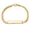 Lex & Lu 14k Yellow Gold Curb Link ID Bracelet LAL123512- 4 - Lex & Lu