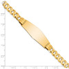 Lex & Lu 14k Yellow Gold Curb Link Soft D/S ID Bracelet LAL123524- 4 - Lex & Lu