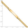 Lex & Lu 14k Yellow Gold Flat Curb Link ID Bracelet LAL123529- 3 - Lex & Lu