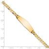 Lex & Lu 14k Yellow Gold Flat Curb Link Soft D/S ID Bracelet LAL123530- 3 - Lex & Lu