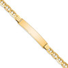 Lex & Lu 14k Yellow Gold Anchor Link ID Bracelet LAL123543 - Lex & Lu