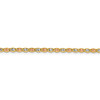 Lex & Lu 14k Yellow Gold 2.75mm Tri-color Pave Chain Bracelet or Necklace- 4 - Lex & Lu